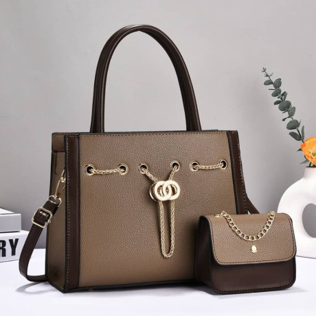 brownkhaki-leather-2-in-1-ladies-shoulder-hand-bag-big-1