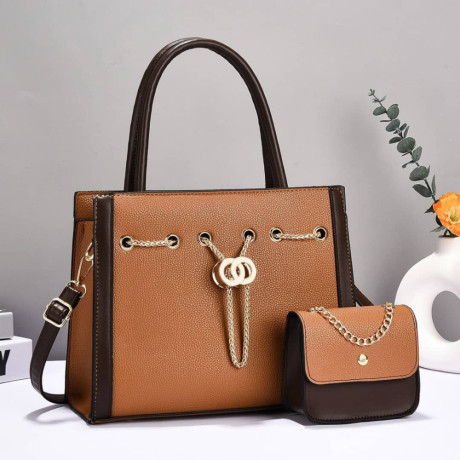 brownkhaki-leather-2-in-1-ladies-shoulder-hand-bag-big-2